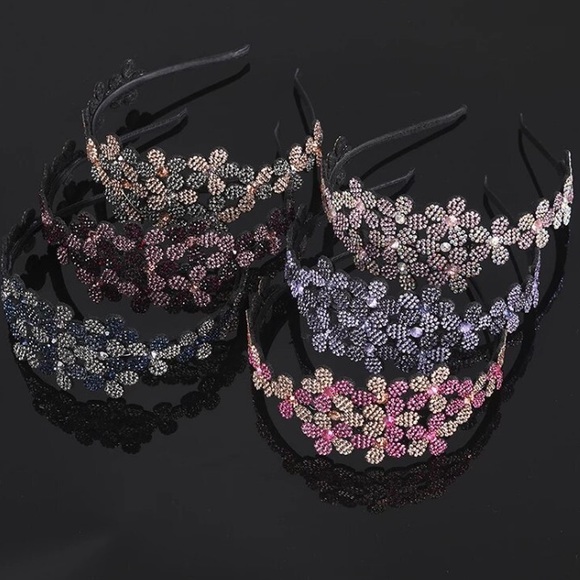 ❤️UNIQUE HANDMADE PURPLE CRYSTAL AND RHINESTONE HAIR BAND❤️$15 EACH OR 2/$25❤️ - Picture 3 of 4